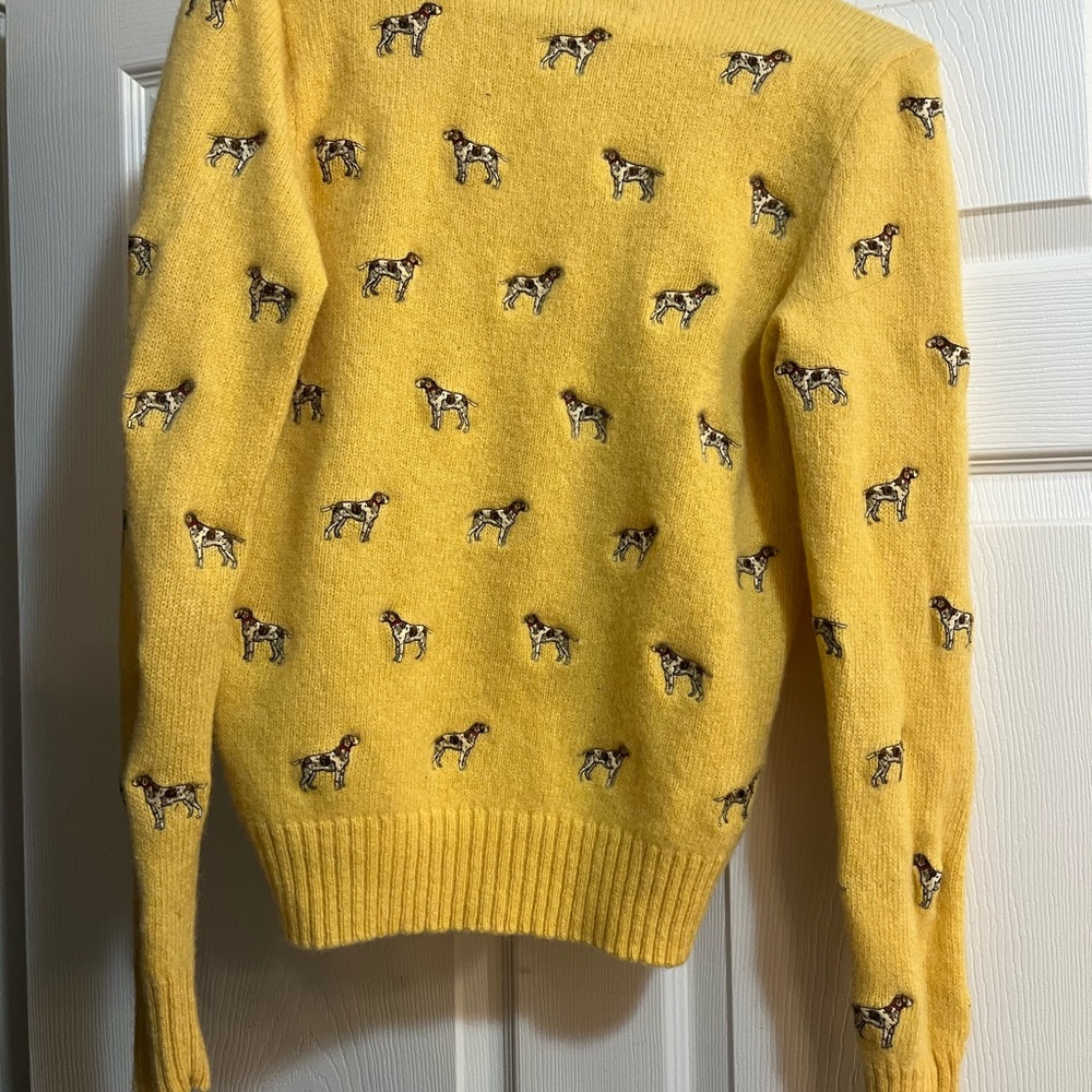 Ralph Lauren Wool Yellow Dog Pattern Sweater - Picture 3 of 3